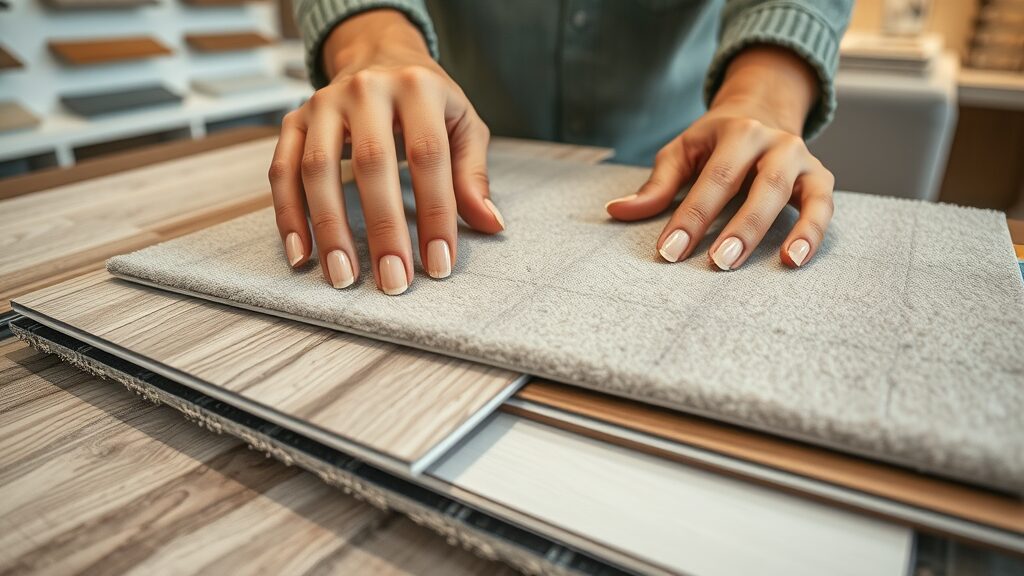 Luxury vinyl plank, carpet, and discount flooring solutions compared in St. Charles MO showroom
