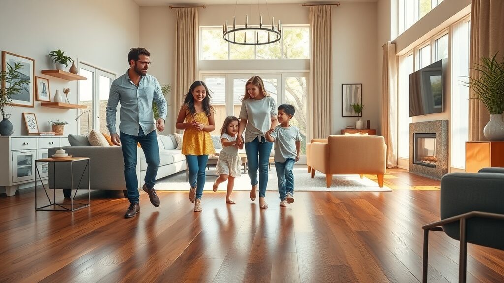 best flooring options st. charles mo - modern St. Charles living room with hardwood floors