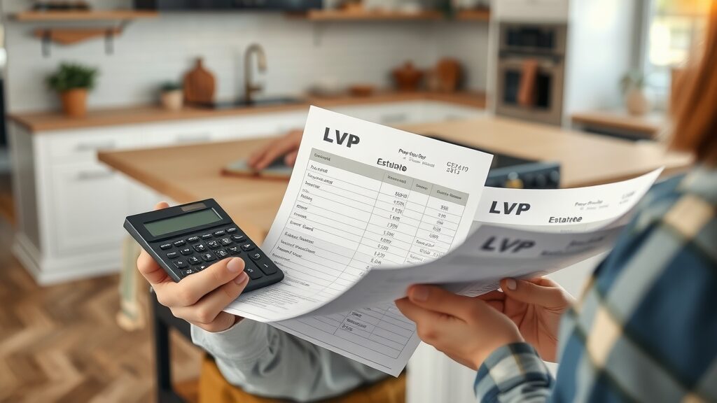 Contractor reviewing LVP flooring installation estimate - lvp flooring installation missouri